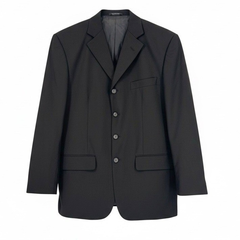 Vitali Mens Black 4-Button Suit Jacket Blazer‎ Size 40R Formal Classic Fit